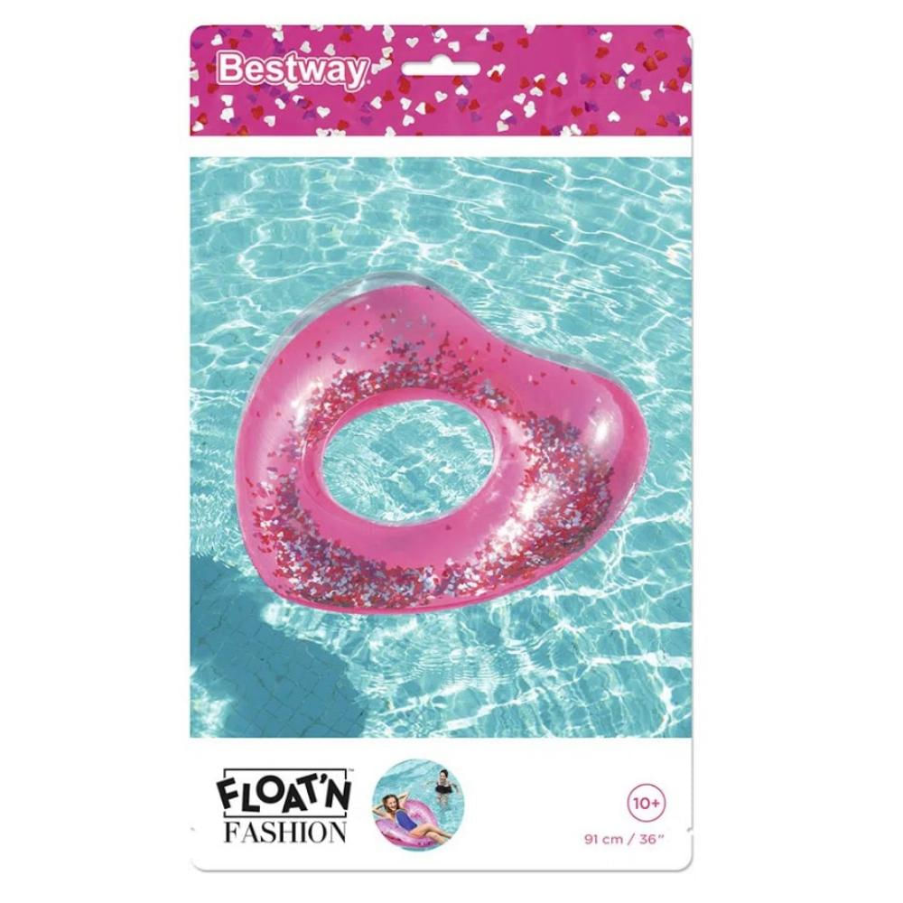 Boia circular Glitter 91CM Rosa