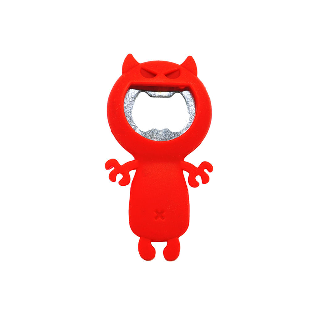 Abridor de Garrafas Crazy Cat Vermelho