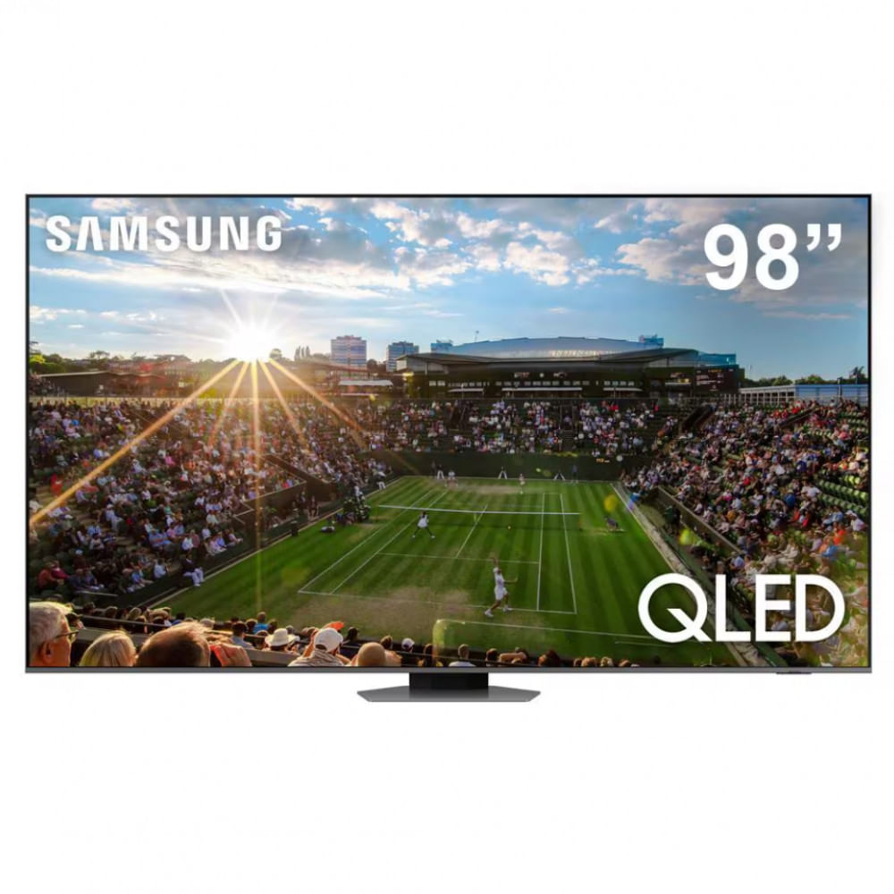 Smart TV QLED 98 4K Samsung 98Q80C com Gaming Hub, FreeSyncm, SmartThings Wi-Fi Bluetooth USB