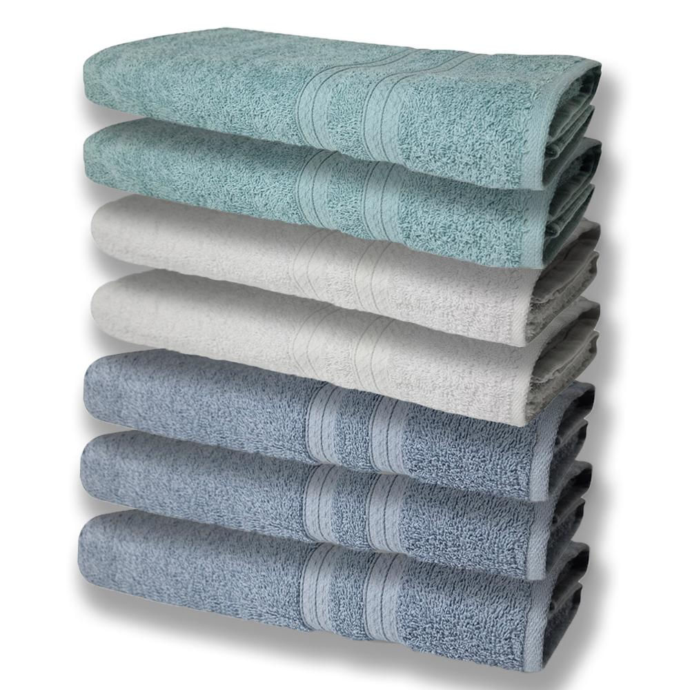 7 Toalhas Grande Super Felpudas e Grossa 80x150 3 Azul 2 Branco 2 Verde