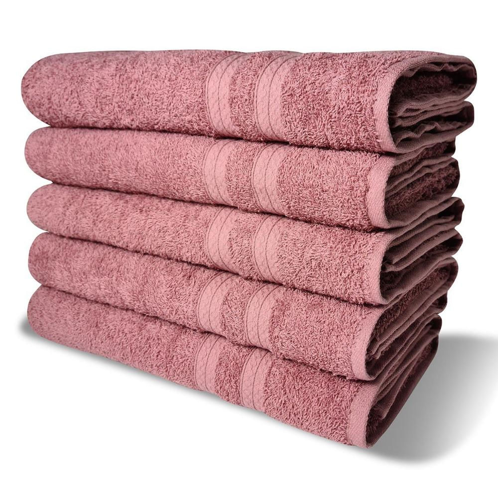 Kit com 6 Toalhas Banho 430g/m² Grande Grossa 80x150cm Lisboa Rosê