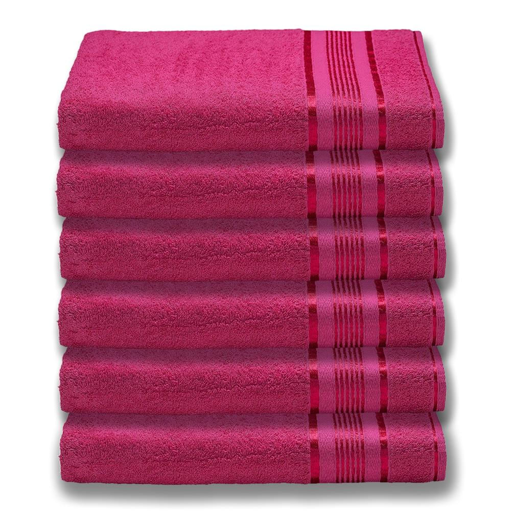 6 Toalhas Plus Size Grossa e Macia 80x180 Rosa
