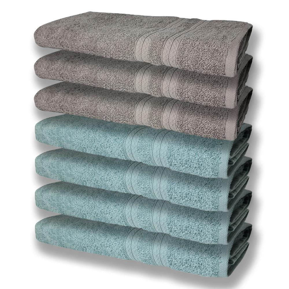 7 Toalhas Grande Super Felpudas e Grossa 80x150 4 Verde 3 Cinza