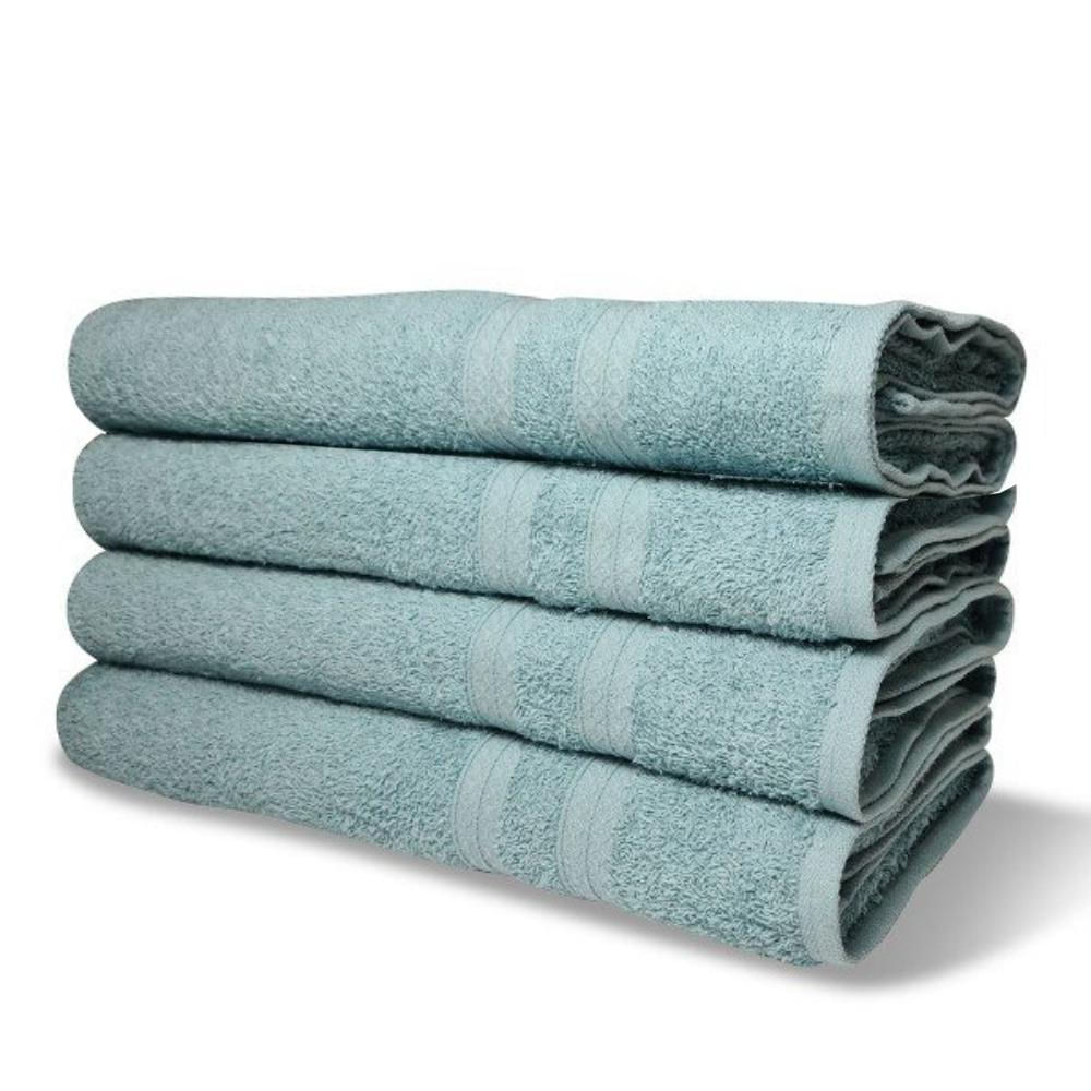Kit com 4 Toalhas de Banho 430g/m² Grande Grossa 80x150cm Lisboa Verde Claro