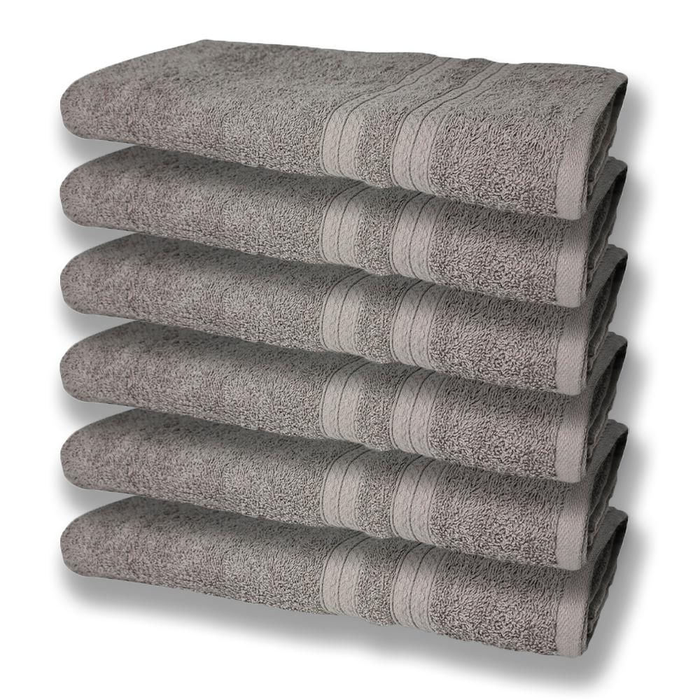 6 Toalhas Grande Super Felpudas e Grossa 80x150 Cinza