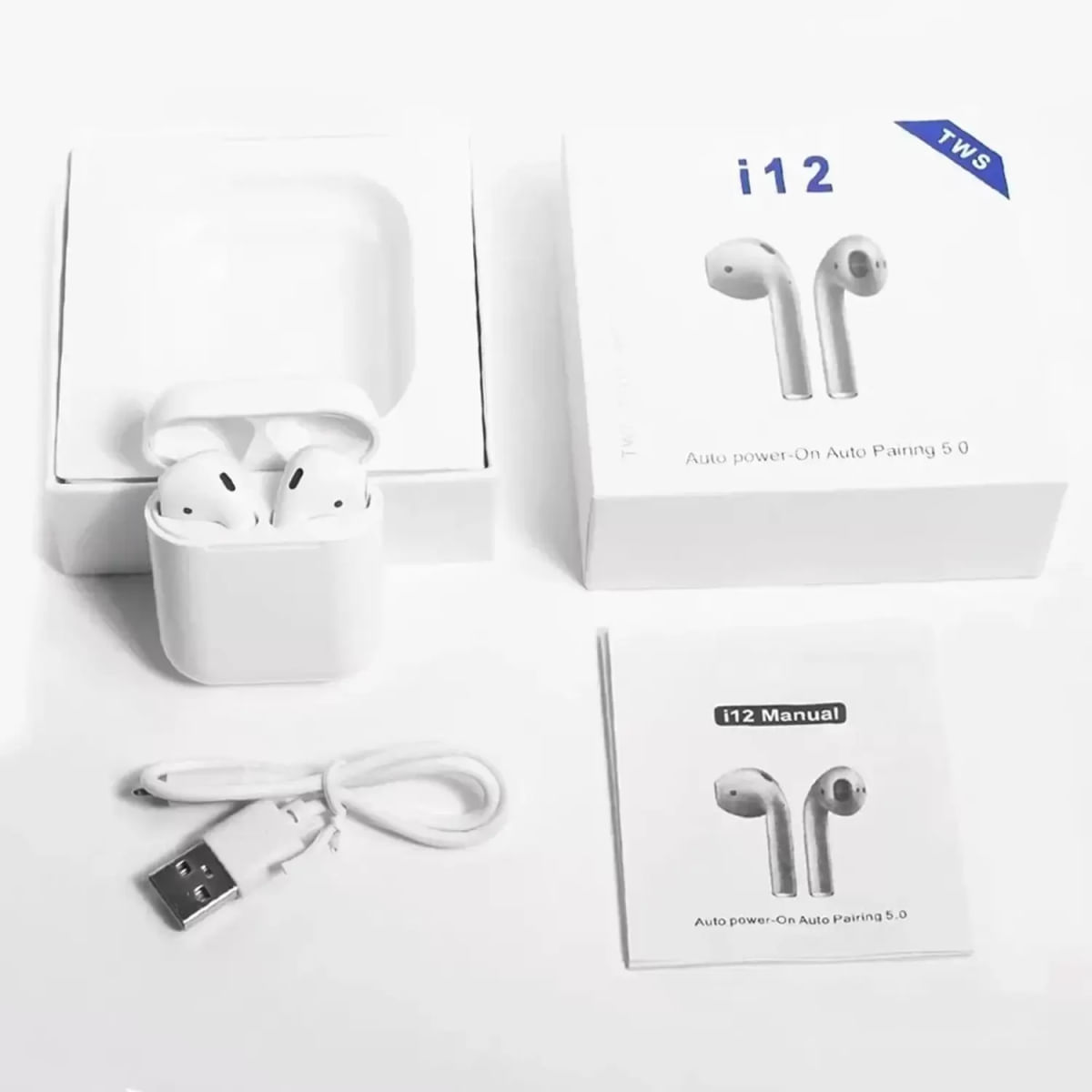Fone De Ouvido I12 Tws Bluetooth Sem Fio Para IOS e Android