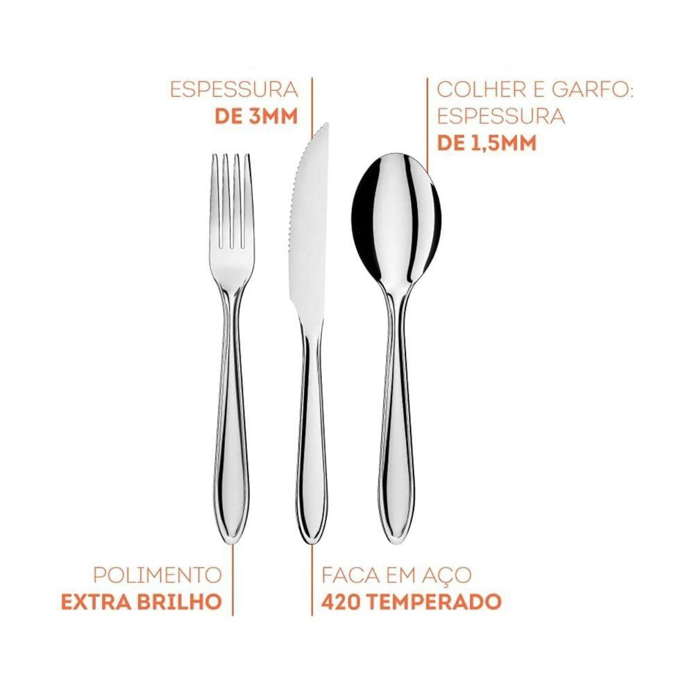 Faqueiro Lyon 24pcs Brinox