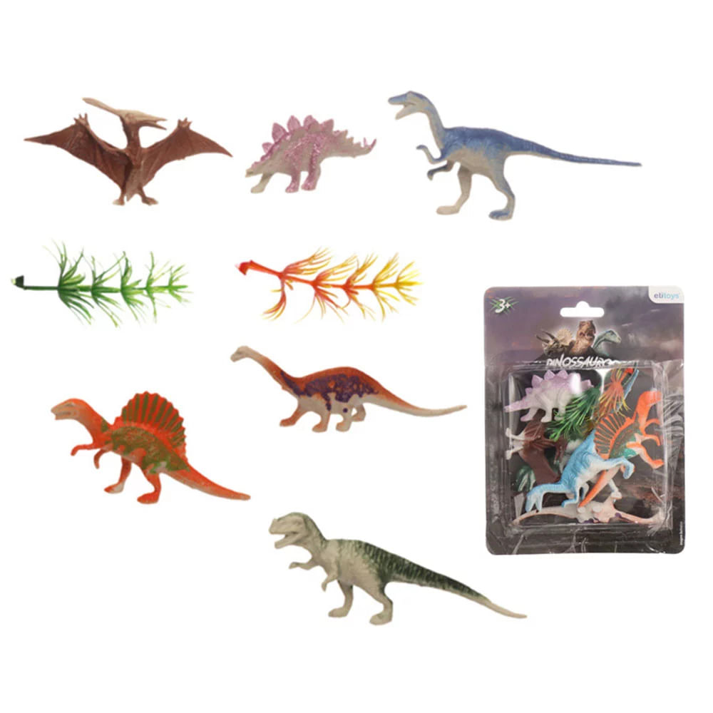 Kit Dinossauros de Brinquedo Etilux com 6 Peças