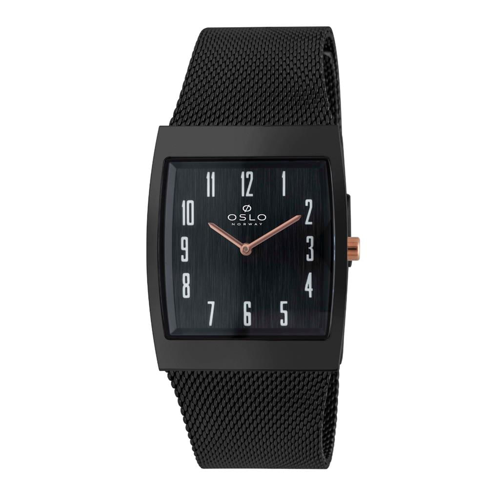 Relógio Oslo Masculino Ref: Ogpsss9t0001 P2px Slim Mesh Retangular Black