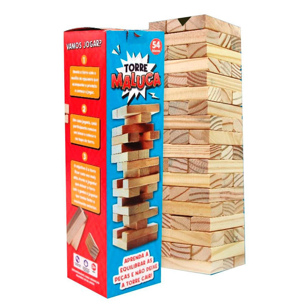 Torre Maluca de Equilíbrio Magic Kids com 54 peças