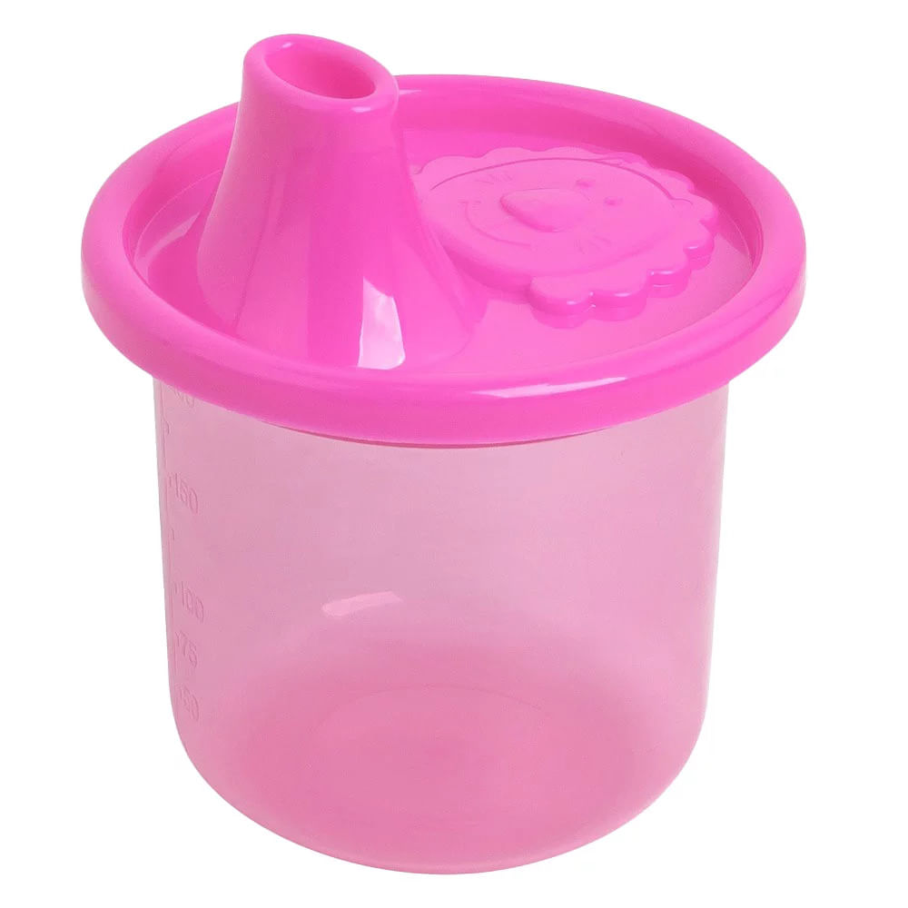 Copo Infantil Pequeno LP House Linha Dindo com Bico Rosa 200ml