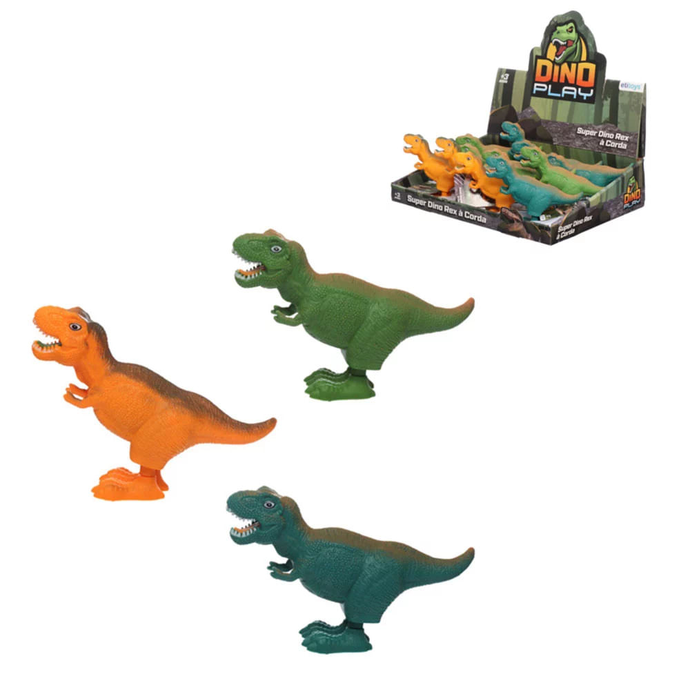 Brinquedo Dinossauro Rex Etilux à Corda - Item Sortido