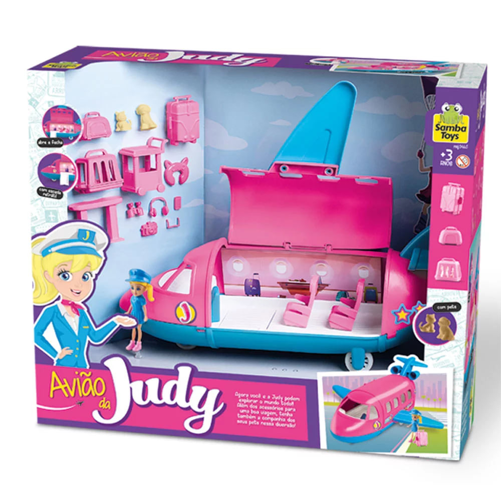 Avião da Judy Samba Toys com 15 Peças