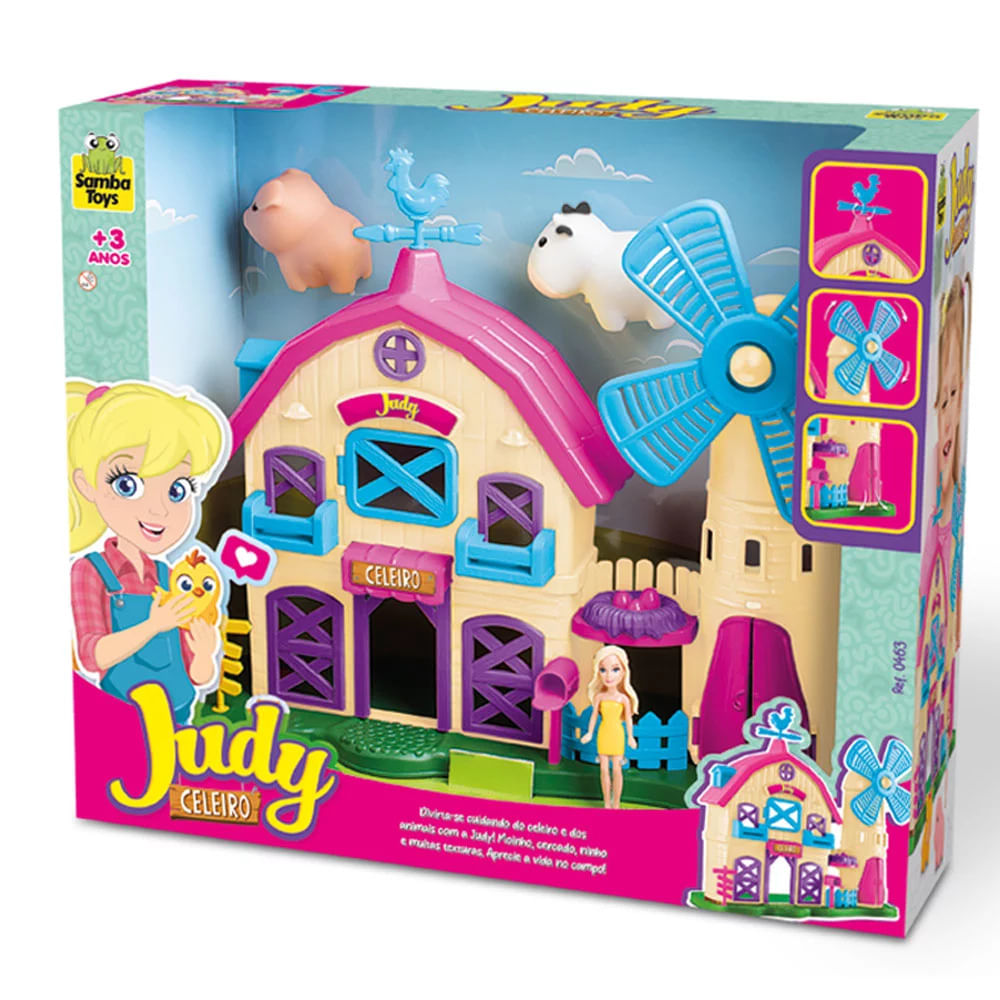 Brinquedo Celeiro da Judy Samba Toys com 4 Peças