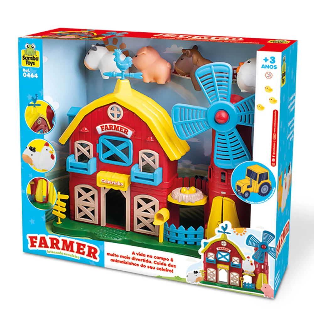 Brinquedo Celeiro Baby Samba Toys 5 Peças