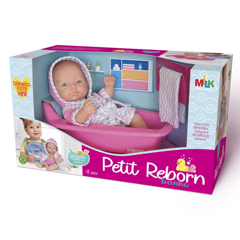 Boneca Reborn Milk Petit Banho