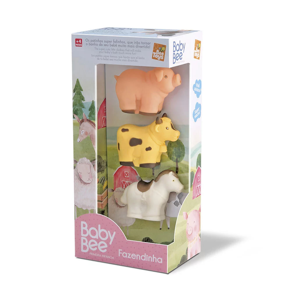 Conjunto Bee Toys Fofinhos Animais Fazenda