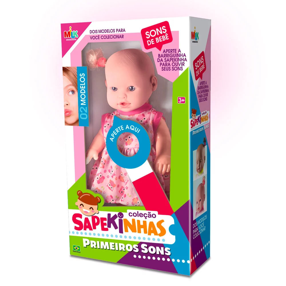 Boneca Milk Sapekinha Primeiros Sons Loira