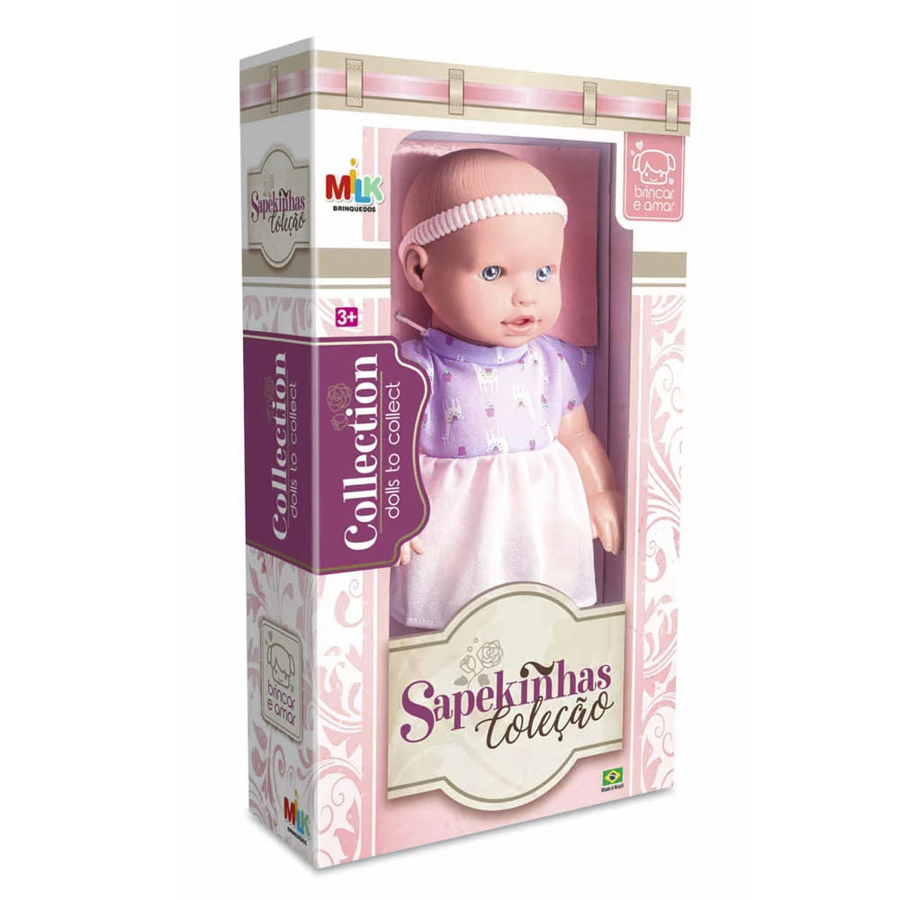 Boneca Milk Sapekinha com Tiara Loira