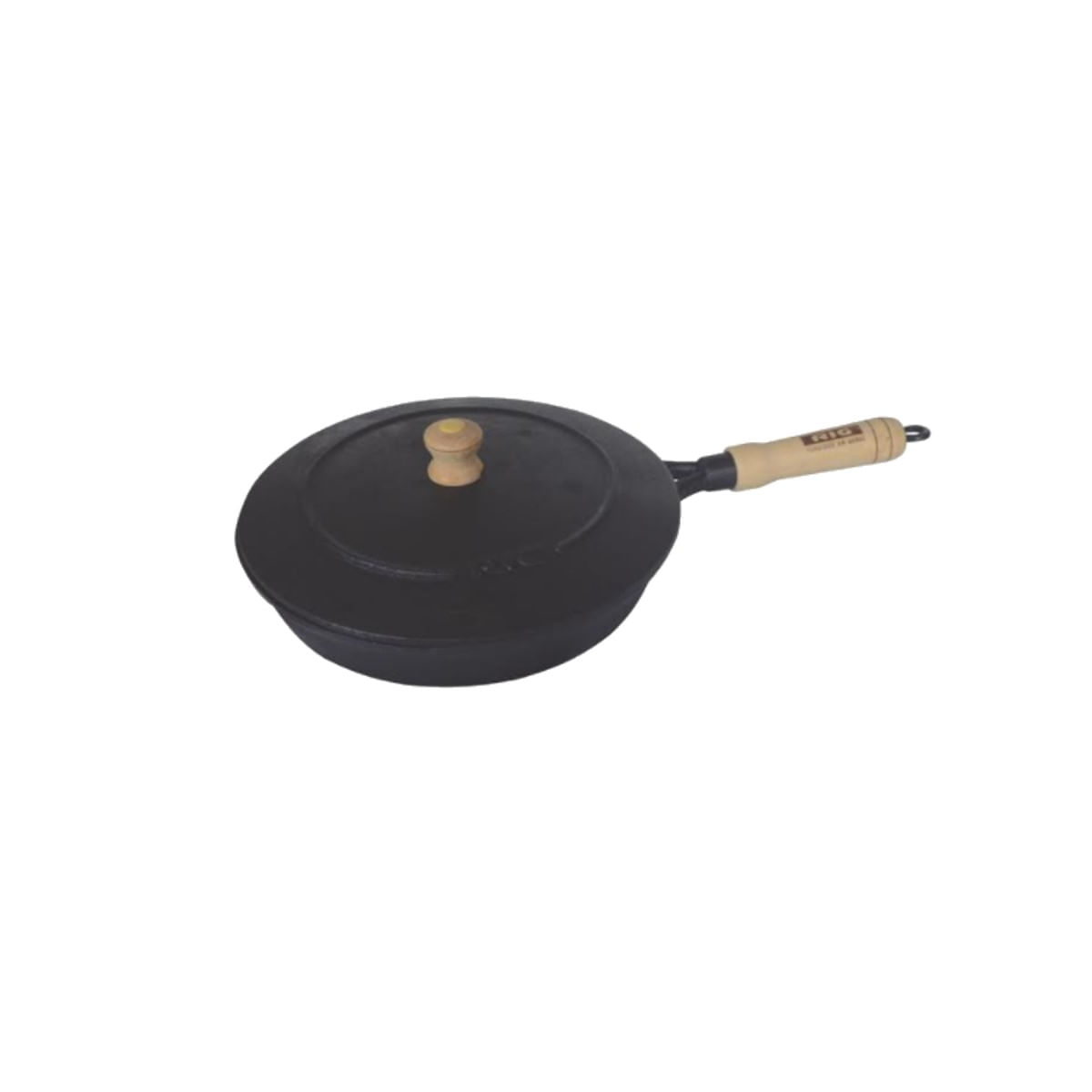 Frigideira De Ferro Fundido Com Tampa - Largura 21,5cm
