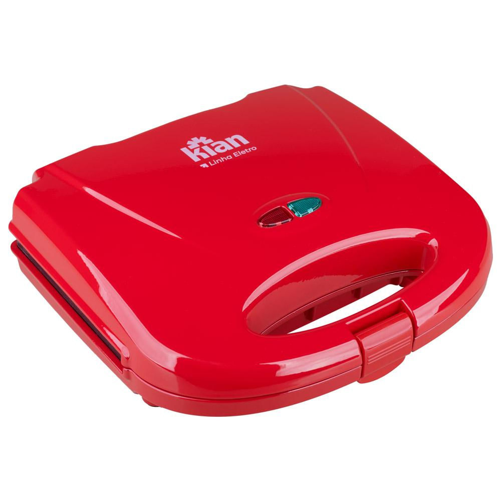 Sanduicheira Grill Kian Vermelha 220V