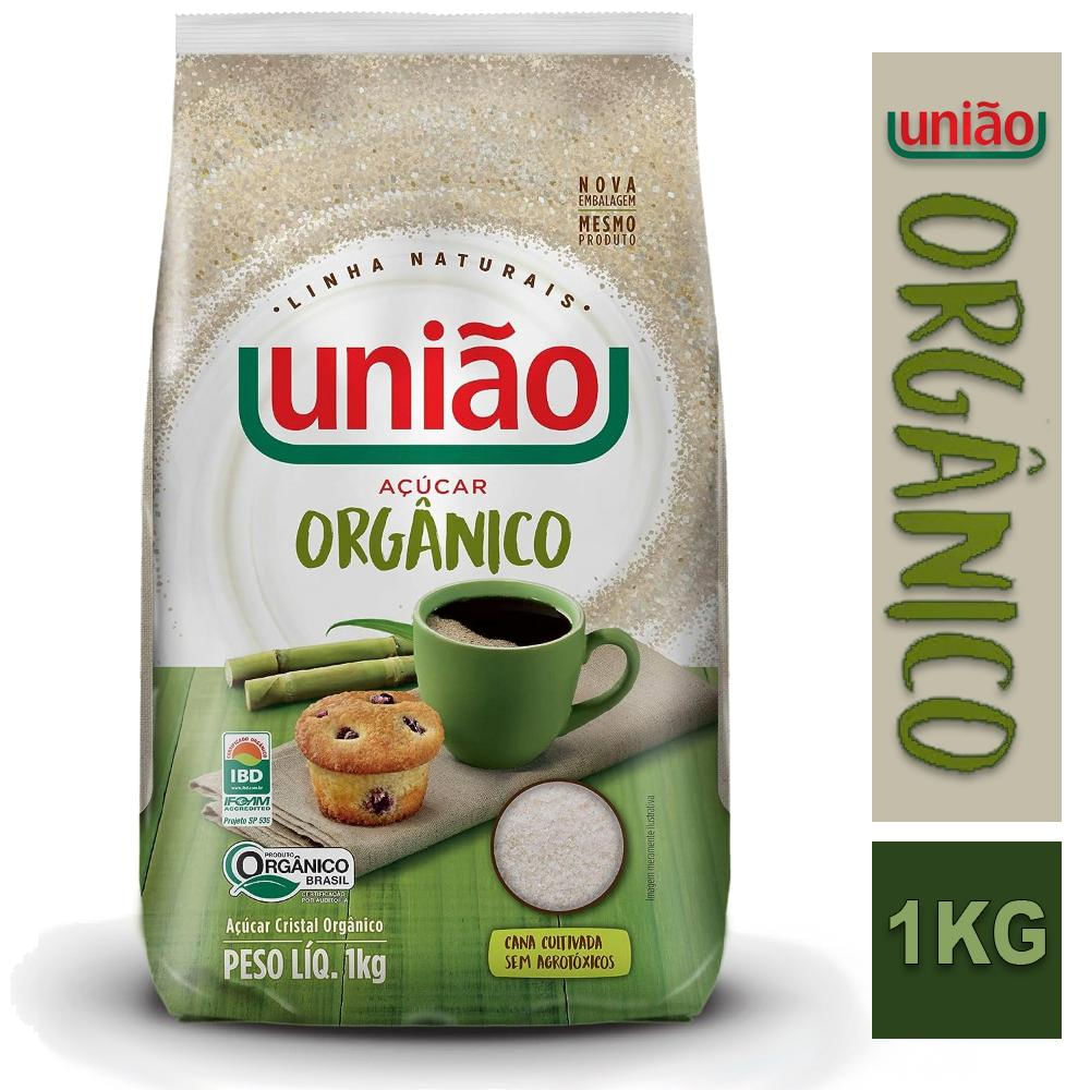 Açúcar Cristal Orgânico União Pct 1kg