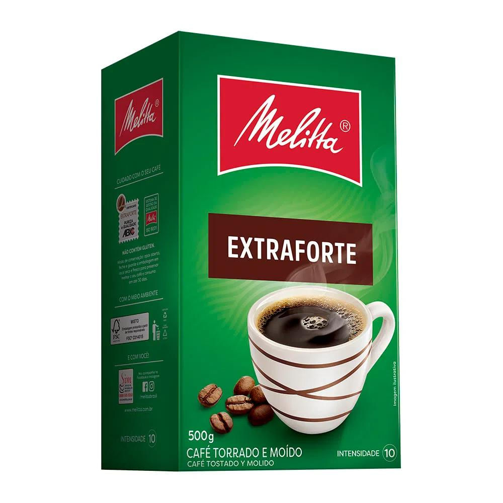 Café Extra Forte Torrado e Moído Melitta 500g - Le biscuit