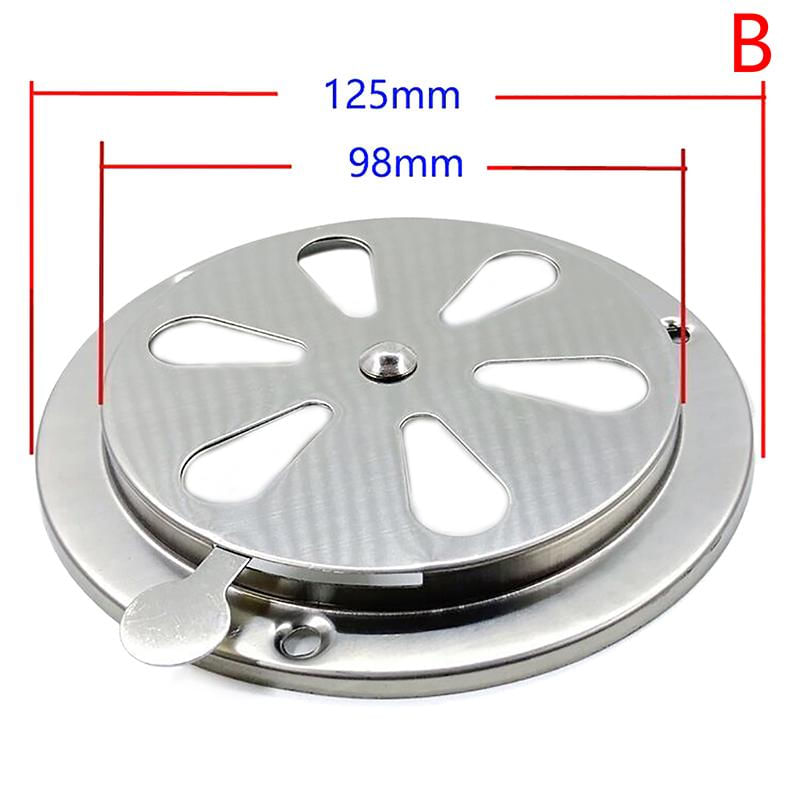 Grade de Ventilação Redonda Ajustável 95/125Mm para Forno e Churrasqueira 125MM