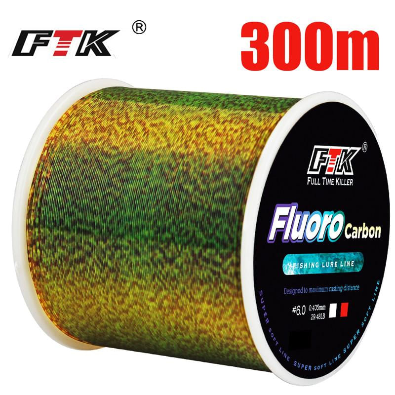 Linha de Pesca com Revestimento de Fluorocarbono 300M 0.20mm-0.60mm