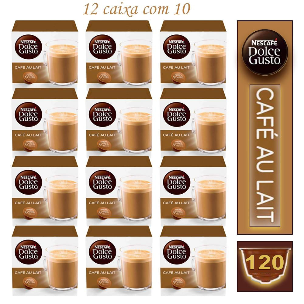 12 Cx Nescafé Café Capsula Au Lait Dolce Gusto Bebida Lactea