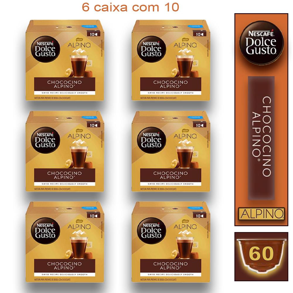 6 Cx Café Nescafé Chococino Alpino Dolce Gusto Bebida Lactea