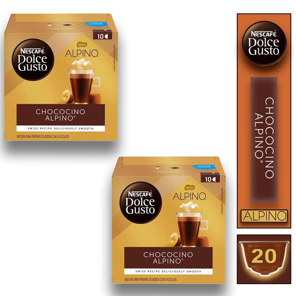 2 Cx Café Nescafé Chococino Alpino Dolce Gusto Bebida Lactea