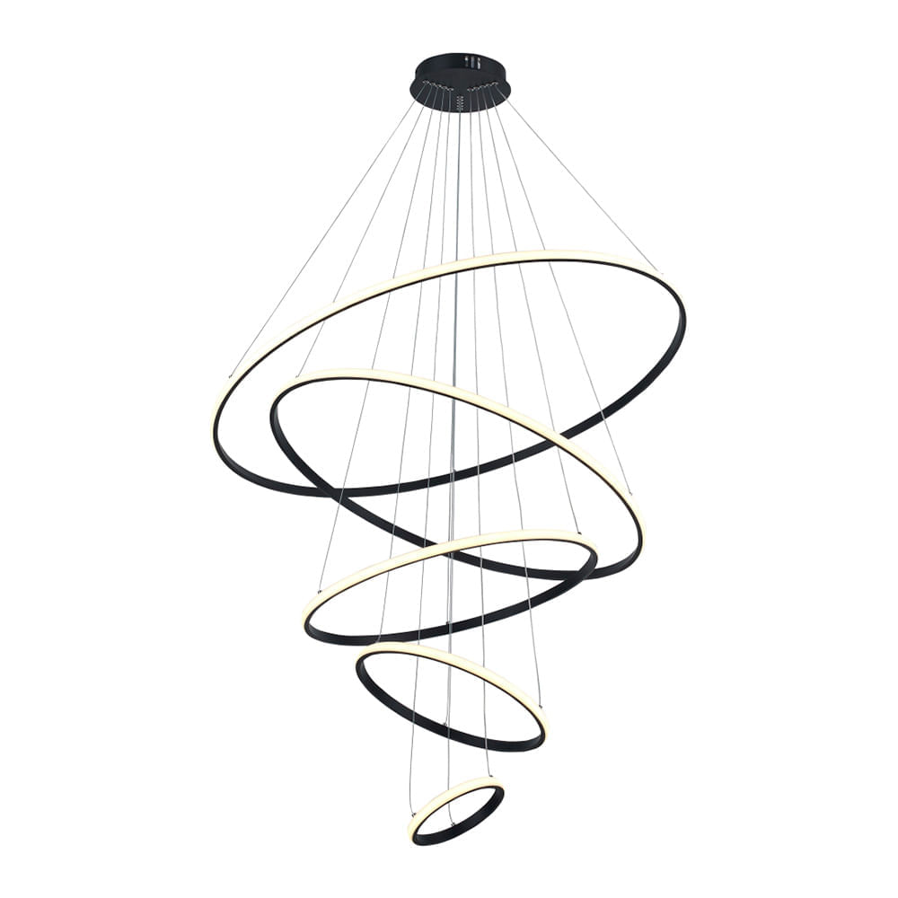 Lustre Pendente Astraled Tabit PL-9848 Preto Led Bivolt