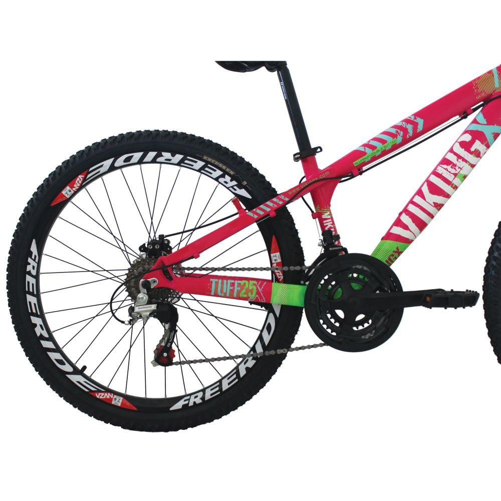 Bicicleta X TUFF25 Aro 26 Freio a Disco Shimano Rosa Viking