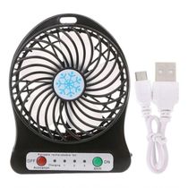 Mini Ventilador Handy Mini Fan Portátil De Mão Usb Recarregável Com bateria Preto