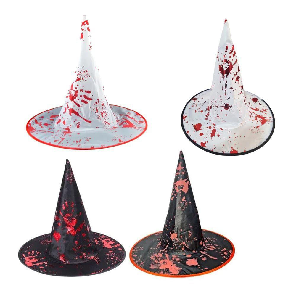 Chapéu De Bruxa Halloween Com Sangue - 35 Cm X 38 Cm Cor Sortida