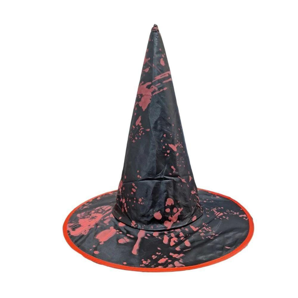 Chapéu De Bruxa Halloween Com Sangue - 35 Cm X 38 Cm Cor Sortida