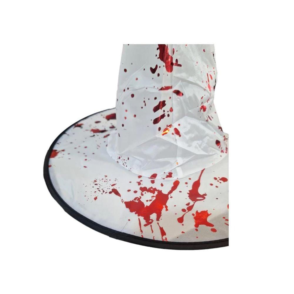 Chapéu De Bruxa Halloween Com Sangue - 35 Cm X 38 Cm Cor Sortida