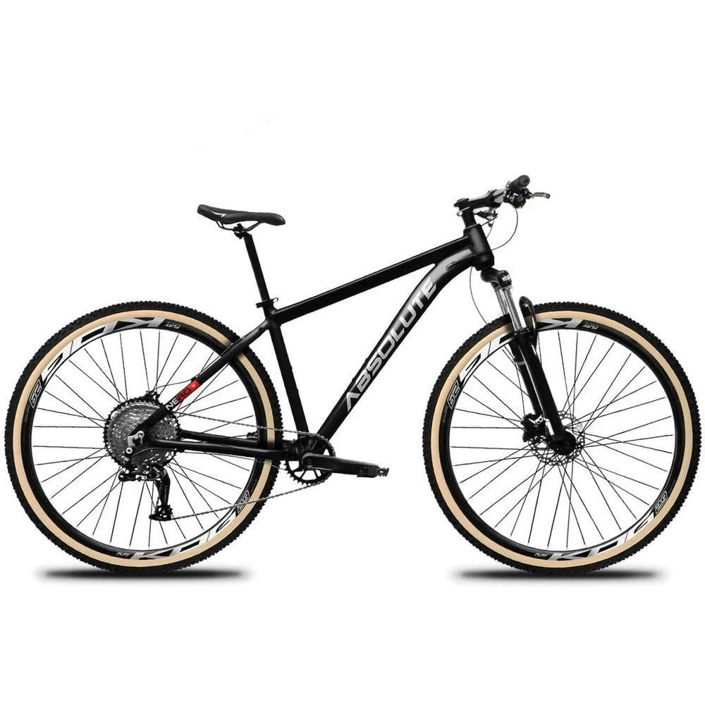 Bicicleta Aro 29 Absolute Nero 5 12v Garfo Trava No Guidão Freios Hidráulicos Com Pneu Faixa Preto Tam 19