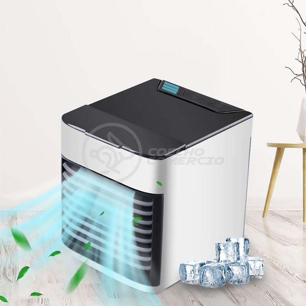 Ar Condicionado Portátil Arctic Air Cooler Umidificador Climatizador Luz Led 7 Cores Rgb