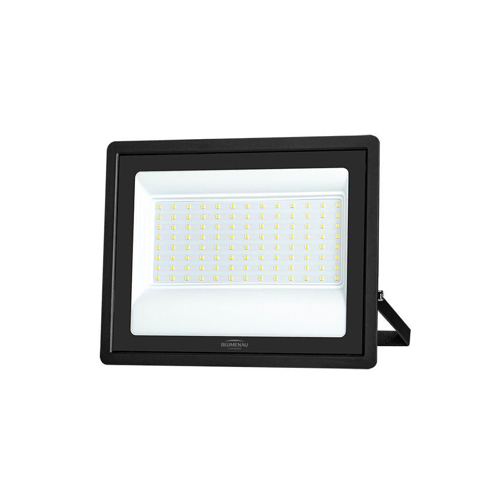 Refletor Blumenau Led Tech Pro 100w Preto Bivolt 6500k Luz Branca