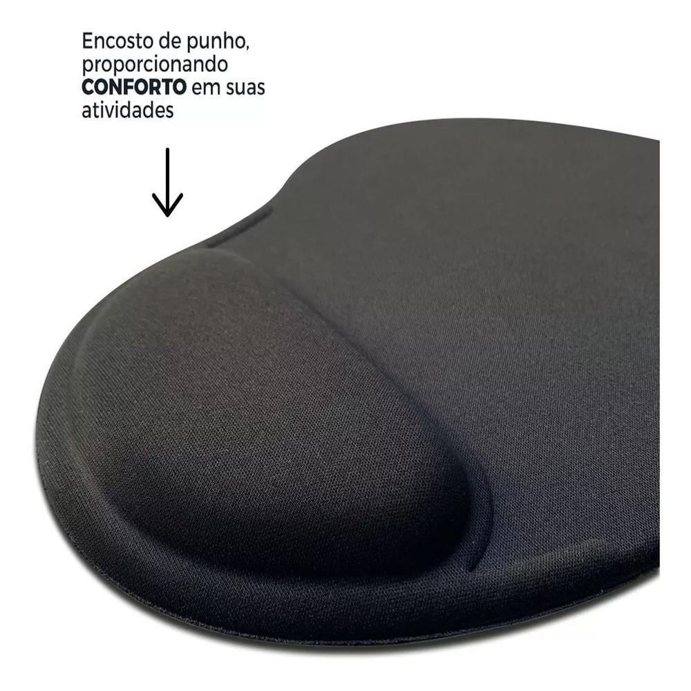 Mousepad Ergonomico Com Suporte Pulso Mouse Pad Gel Descanso Neoprene Home Office Escritorio