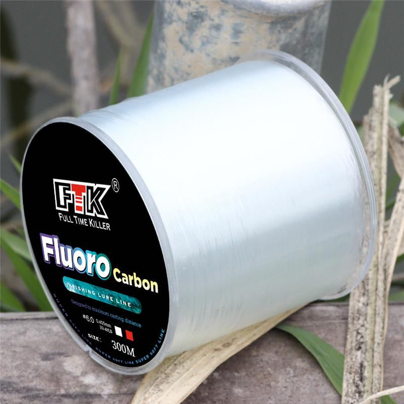 Linha de Pesca Monofilamento FTK 500m Multicolorida de Nylon 3.0-14.85LB / branco