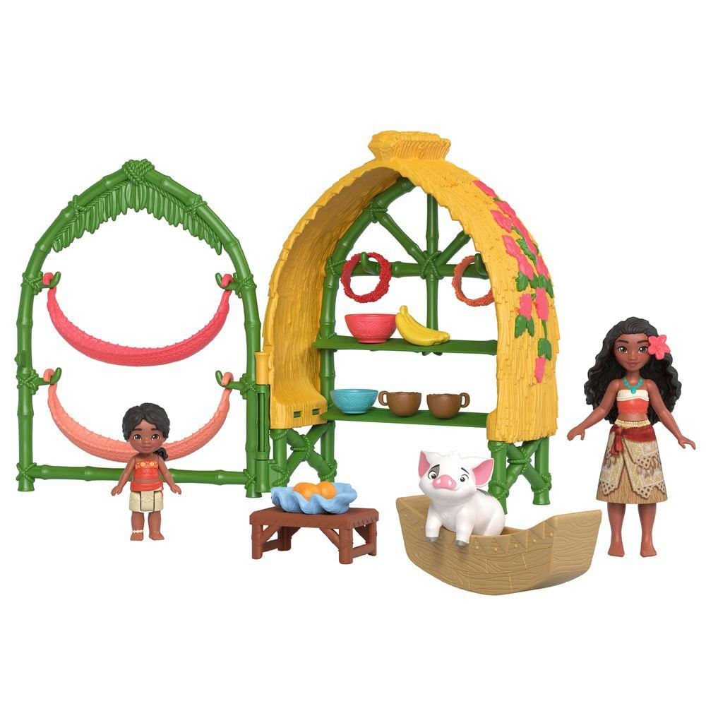 Moana 2 Casa Moana e Simea com Pua e Acessórios - Mattel