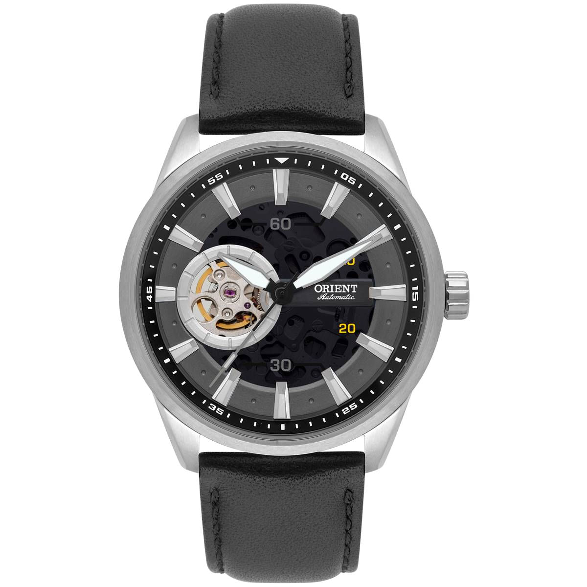 Relógio Orient Masculino Ref: Nh7sc002 G1gx Automático Prateado