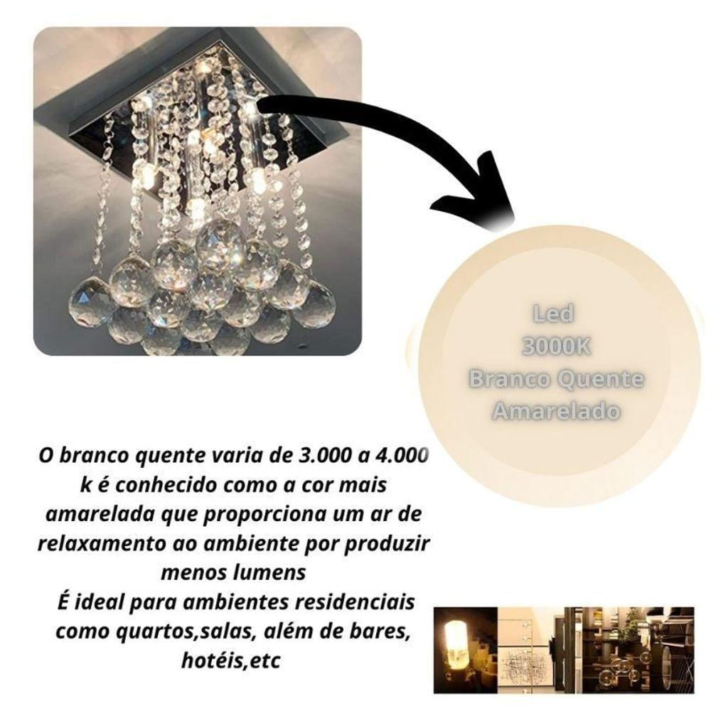 Kit 6 Lâmpadas De Led G9 7w Branco Quente 3000k Para Lustres E Arandelas