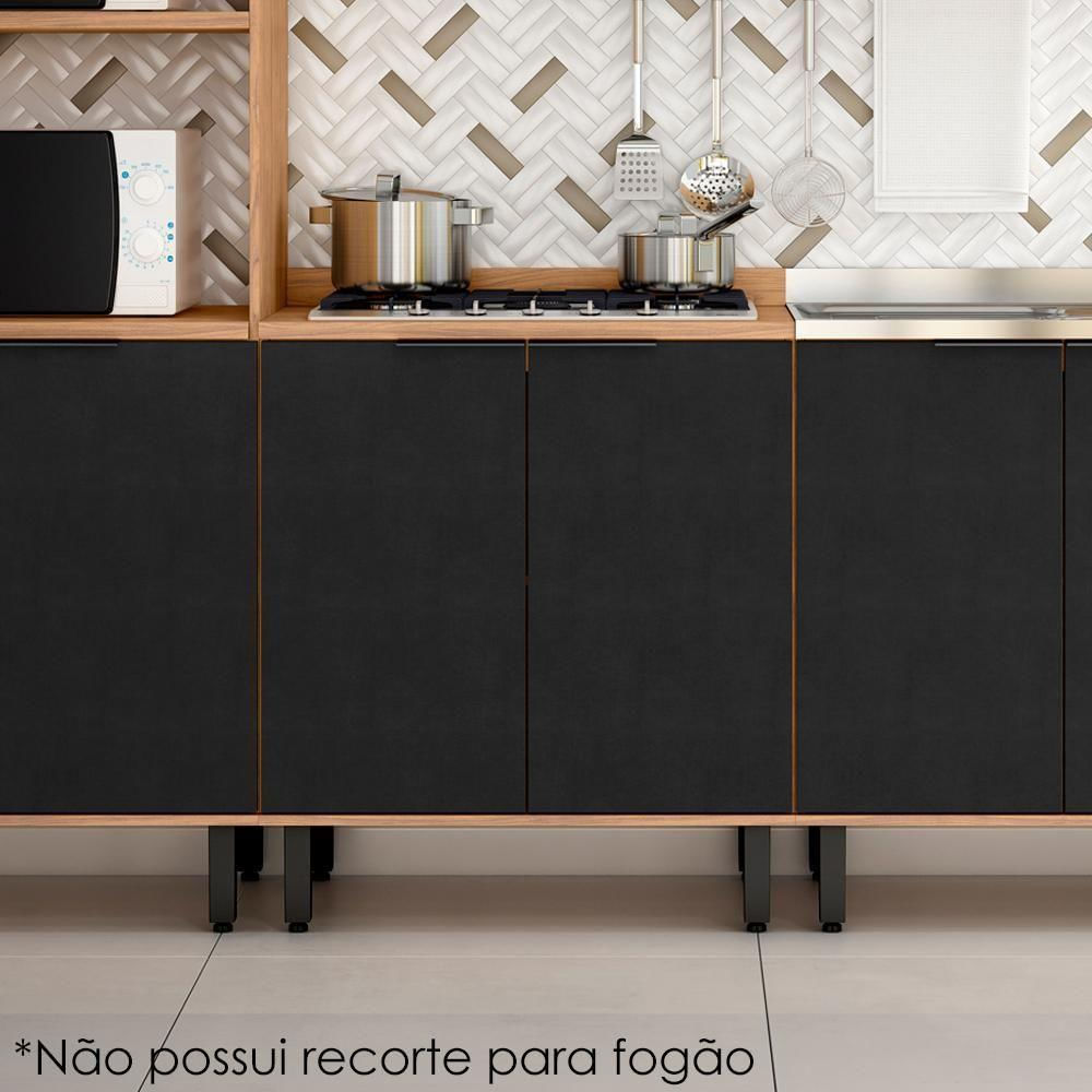 Balcao Com Tampo Mdf 80 Cm 2 Portas Tosc Bt002 Freijo Nero Mxm Freijo Nero