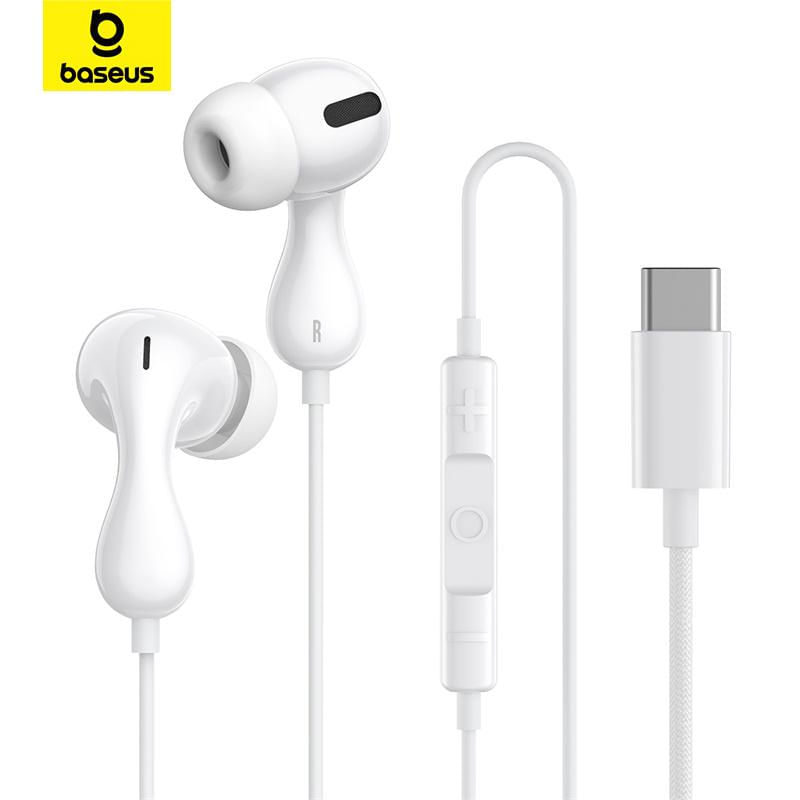 Fone de Ouvido Baseus Encok In-Ear com Fio Type-C / branco