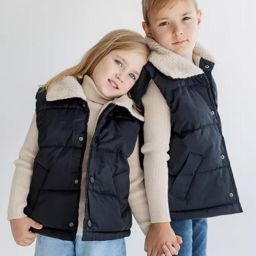 Colete de Inverno para Bebês e Crianças 1-10 Anos
