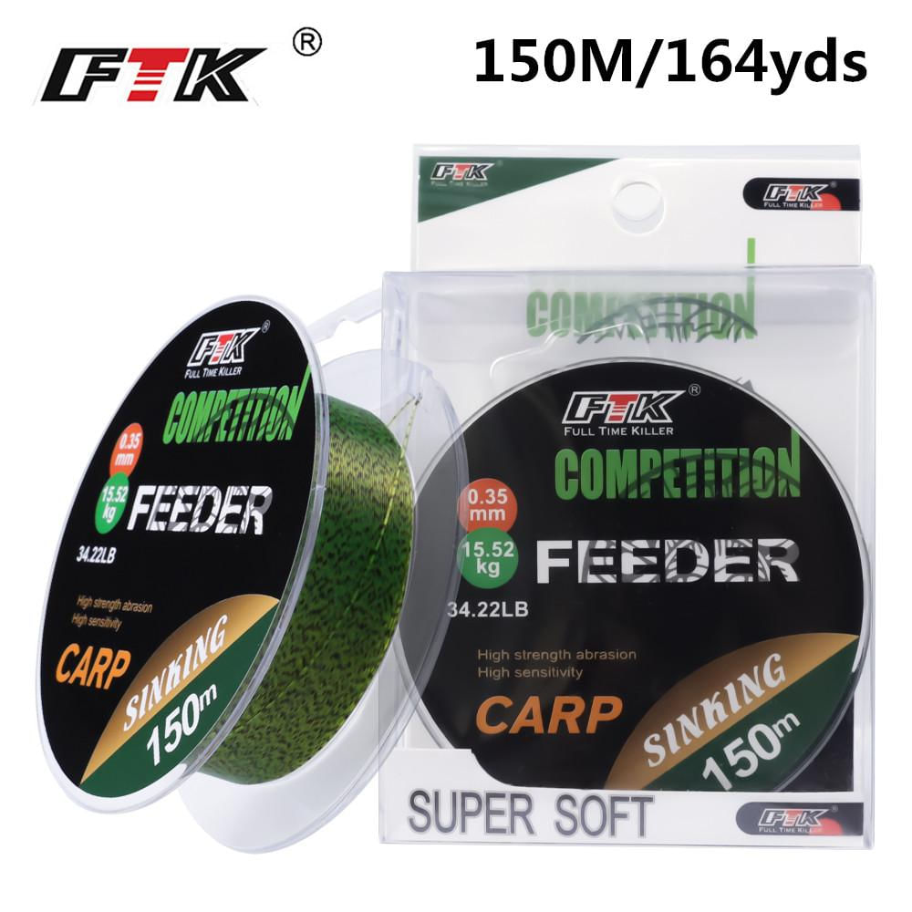 Linha de Pesca Fluorocarbono FTK 150M/300M 0.14mm-0.50mm 15.35LB-44.75LB